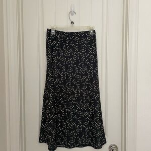 Urban Outfitters Black Floral Midi skirt